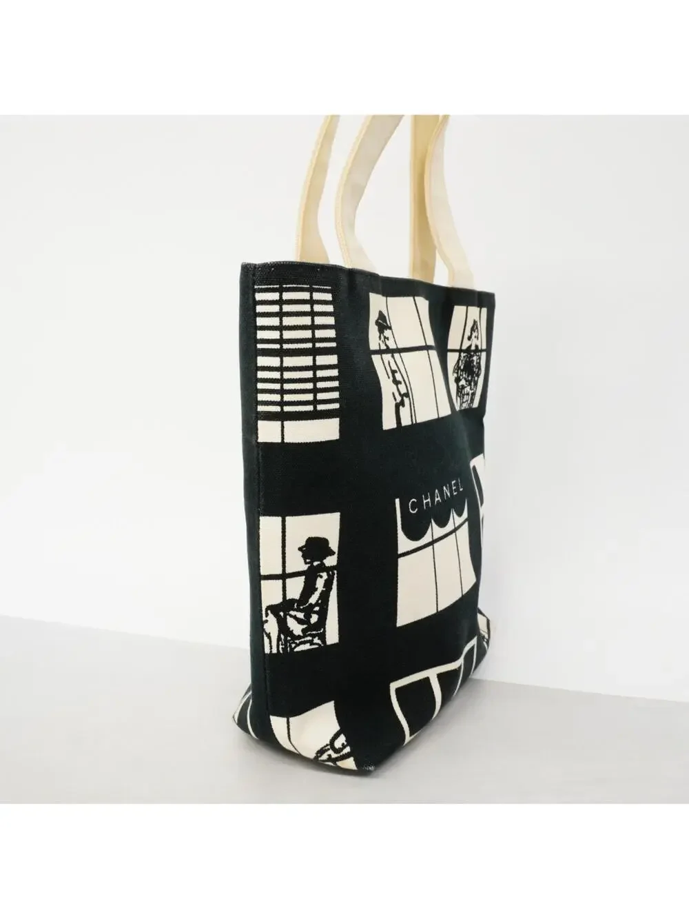 Chanel Coco Window Tote Printed Canvas #286909C69B